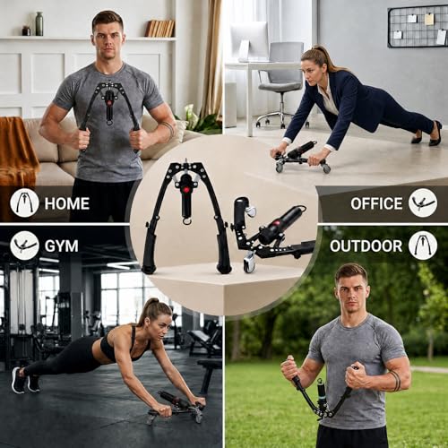 Adjustable Chest Workout Equipment - 10 Gears 22-440lbs - Black
