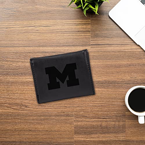 Trifold Wallet - Laser Engraved Michigan Wolverines - Men's Accessory