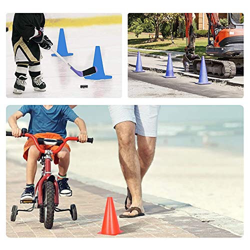 7-Inch Plastic Agility Cones - Set of 20 for Sports & Party