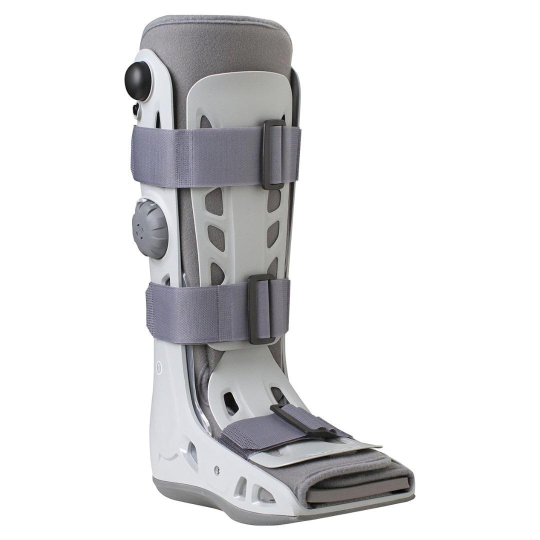 Aircast AirSelect Standard Walker Brace and Walking Boot with SoftStrike Technology and Semi-Rigid Shell (Small, Gray)