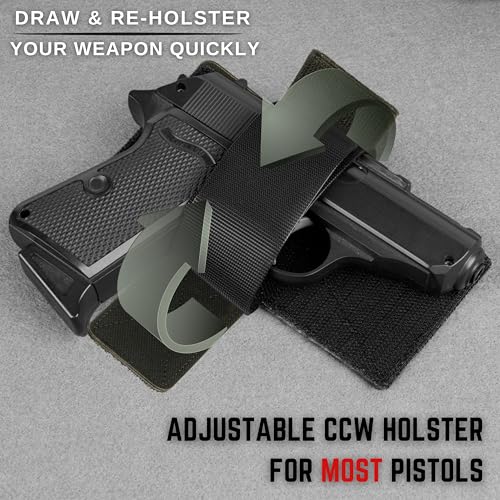 Universal Hook and Loop Gun Holster for Concealed Carry - Right/Left