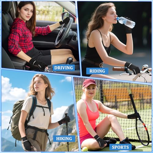UV Sun Protection Driving Gloves for Women - Black