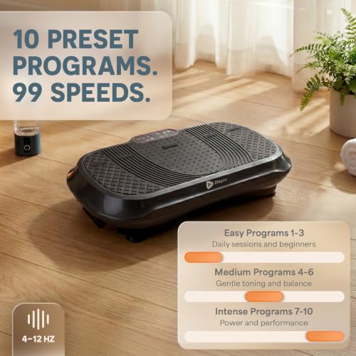 Vibration Plate Exercise Machine with 99 Speeds & 10 Presets