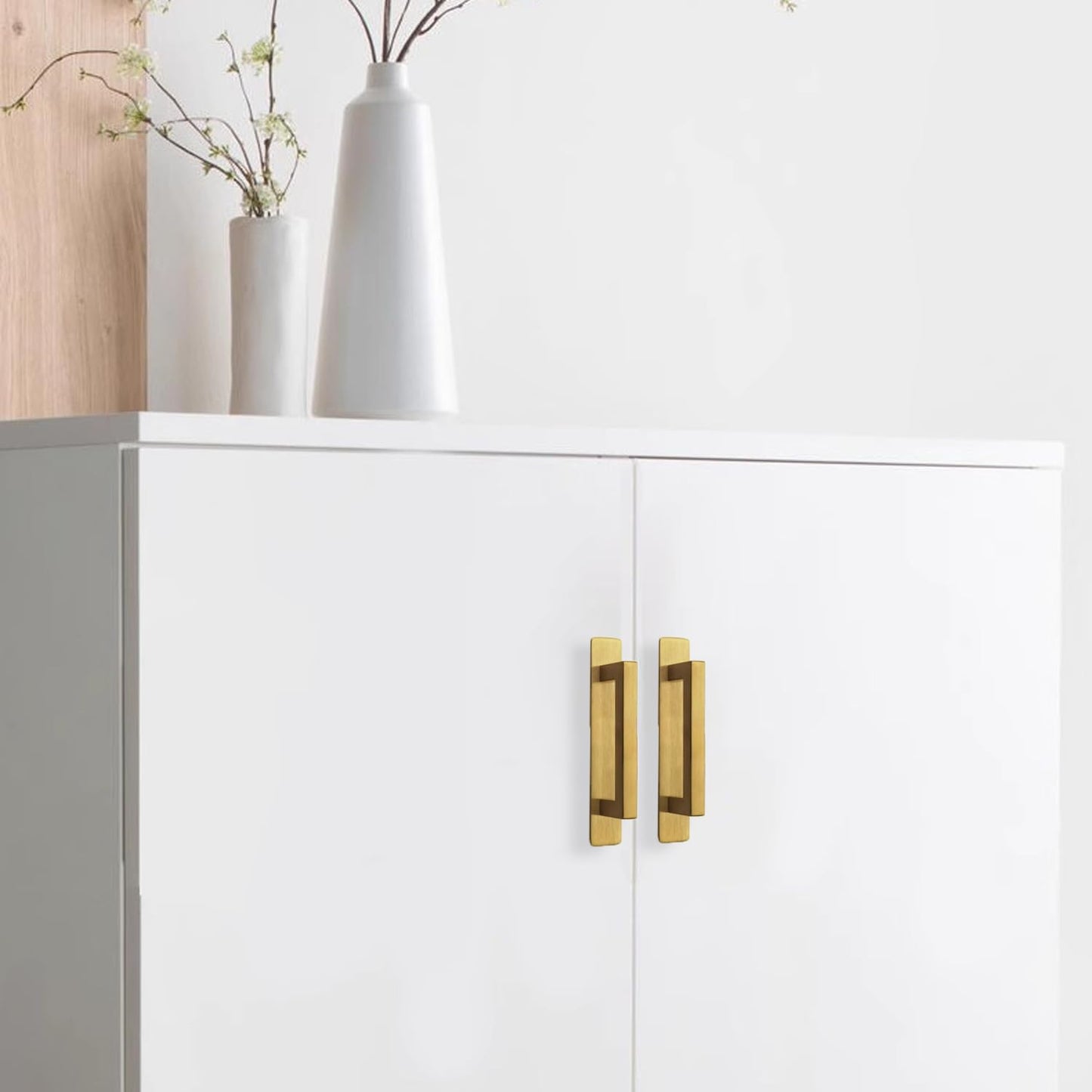 Xinally 4 Pcs Gold Adhesive Cabinet Door Handles, No Drill Cabinet Pulls Self Stick Shower Door Handle for Cabinet Closet Glass Sliding Shower Door Handle