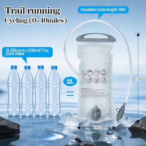 2L Leakproof Hydration Bladder for Cycling & Hiking