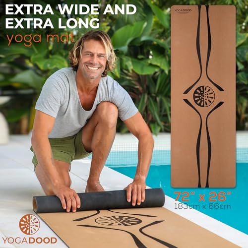 Natural Cork Yoga Mat 4mm Thick Non-Toxic Exercise & Pilates Mat