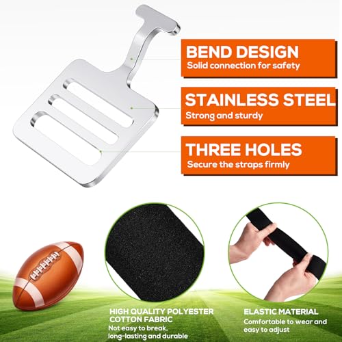 Fabbay Football Shoulder Pad T Hook 1 Inch / 12 - Steel & Elastic Strap Replacement