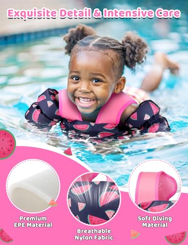 Vvinca Puddle Jumper Toddlers Swim Vest 13-30 lbs Watermelon S 01-Watermelon