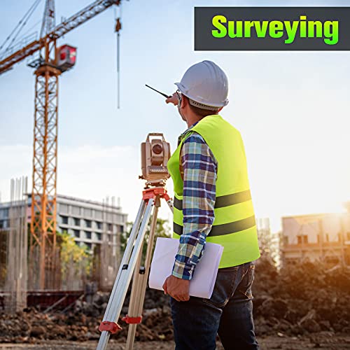 Coume 12/20 Pieces Safety Vests Bulk High Visibility Reflective Vests Mesh for Construction Working with 2 Reflective Strips