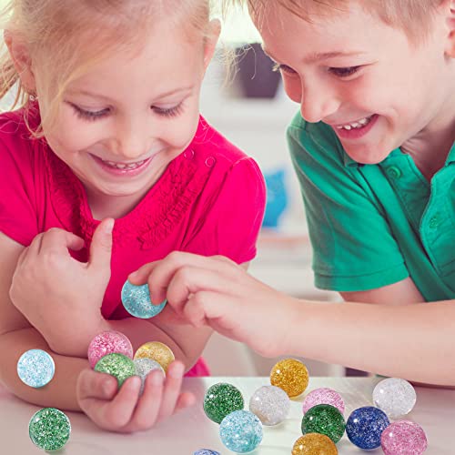 Glitter Bouncy Balls - 24 Pack 32mm Hi Bounce Balls for Kids