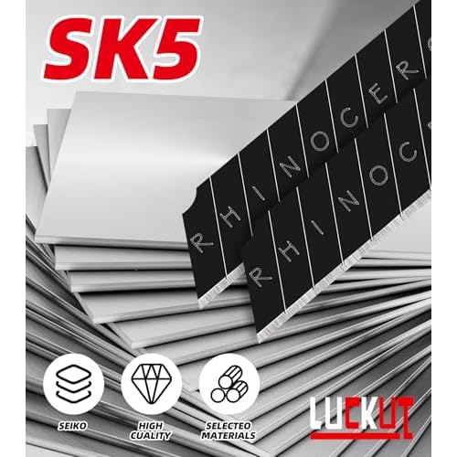 18mm Snap Off Blades SK5 Utility Knife Retractable Blades, Box Cutter, 30 Piece