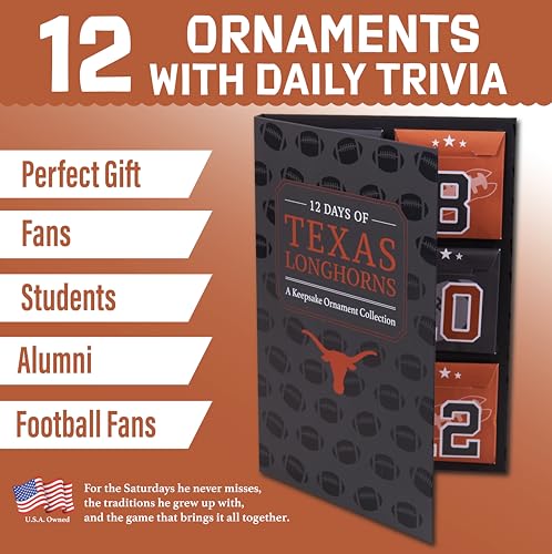 Texas Longhorns Advent Calendar - 12 Days of Ornaments & Trivia