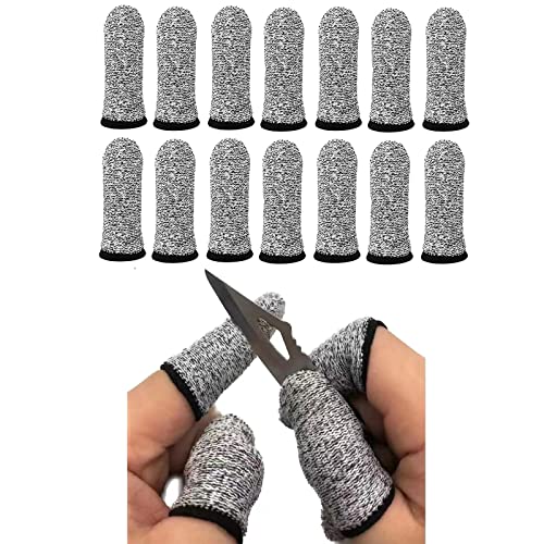 14Pcs Cut-Resistant Finger Cots - Reusable Safety Protectors