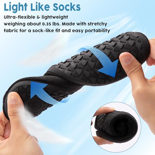 Quick-Dry Aqua Water Shoes for Men & Women - 9-9.5 Women/8.5-9 Men - Black
