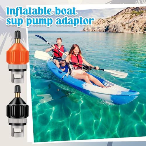 Shappy 2 Pcs SUP Air Pump Adapter for Paddle Board Inflator - Black & Orange