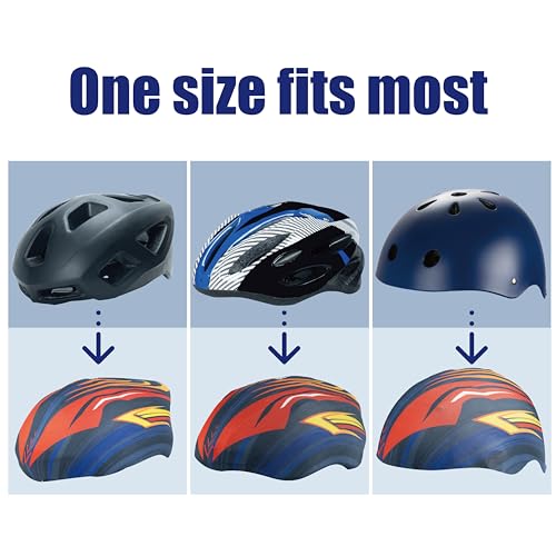 Cycling Helmet Cover - Breathable Stretch Fit with Drawstring - Racing 2