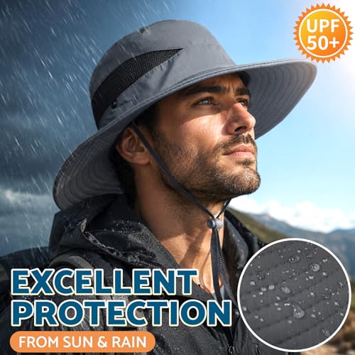 Wide Brim Sun Hat with UPF 50+ Protection for Outdoor Activities