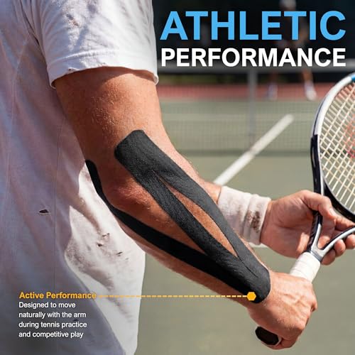Kinesiology Tape Roll 2" x 16.4 ft - Breathable, Latex-Free, Black