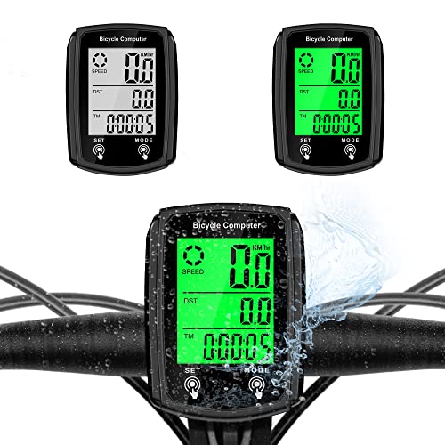 Bike Speedometer & Odometer - Wired LCD Display - Black