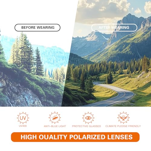 SUOSO Polarized Sports Sunglasses Black C02-0408 for Men & Women UV400