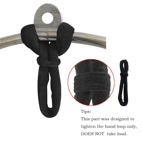 PRIOR FITNESS Lyra Aerial Hoop Hand Loop Strap noose for Yoga Aerial Acrobatics Strength Training Aerial Accessories Lyra Strap(Black)