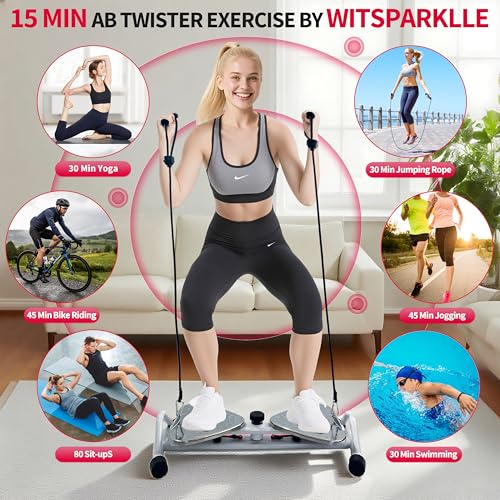 Waist Twister Exercise Machine - Metal Dual-Pedal Design