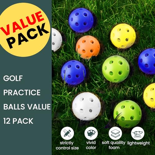 Limited Flight Practice Golf Balls - 12 Pack Mixed Color