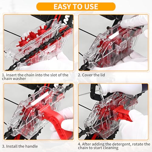 Bike Chain Cleaner Tool Kit - Bicycle & Motorcycle Chain Cleaning Machine
