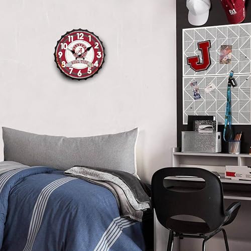 Vintage Bottle Cap Clock - University of Alabama - 13" Dia