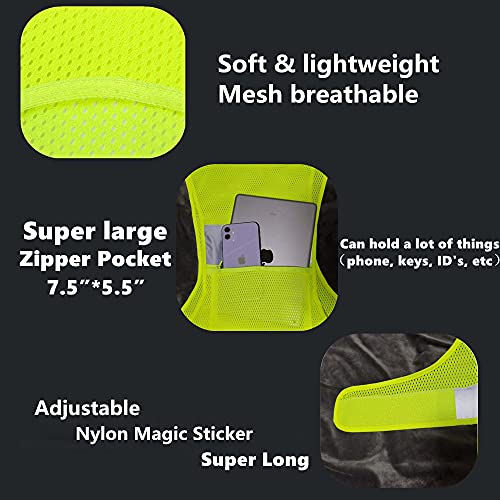 High Visibility Reflective Safety Vest with Pocket for Running & Biking