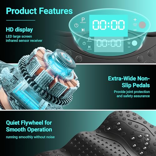 Vibration Plate Exercise Machine - 450lbs Capacity, Bluetooth, 99 Speed Levels