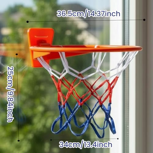 Silent Indoor Basketball Hoop - 14-Inch Wall Mount, Foldable Design