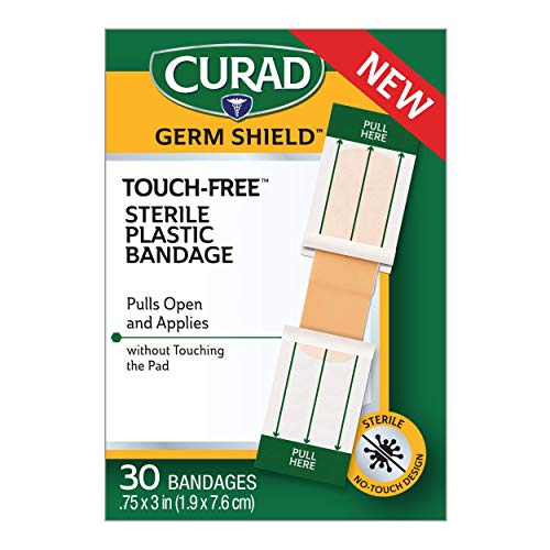 Touch-Free Adhesive Bandages - 30 Count Plastic Bandages