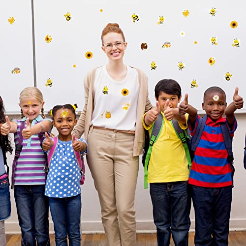 500 Bee Theme Stickers for Kids - Cute Waterproof Decals