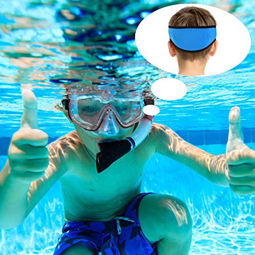Neoprene Snorkel Mask Strap Cover - 3 Pcs Set in Rose Red, Black, Blue