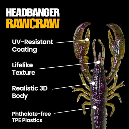 Soft Plastic Craw Bait for Bass Fishing - 3" Candy Grass