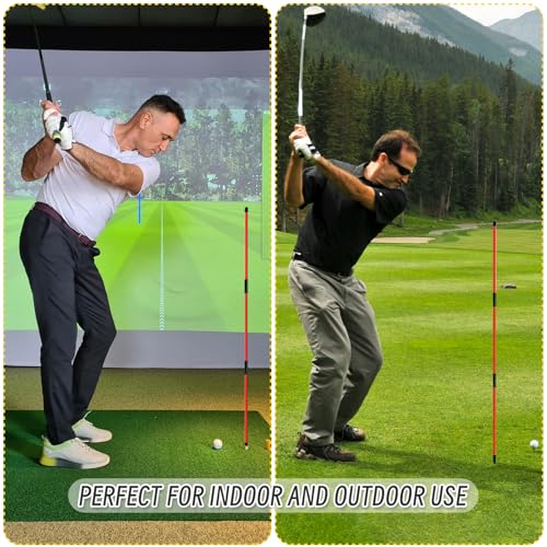 48" Collapsible Golf Alignment Sticks - 2 Pack Red Training Aids