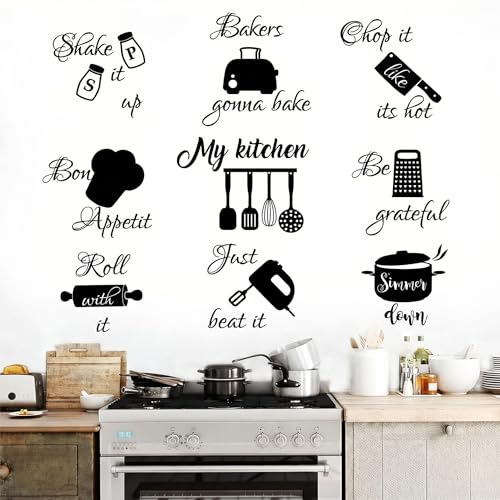 Funny Kitchen Wall Stickers - Removable Vinyl Decals Set