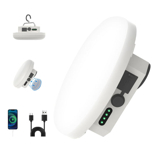 10000mAh Rechargeable Hanging Tent Lighting, Portable 30W 4000LM LED Camping Lantern with Magnet, 4 Lighting Modes, IPX5 Waterproof LED Flashlight for Emergency