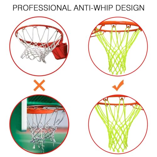 Luminous Basketball Net Replacement - 21 Inch Nylon, 12 Loops