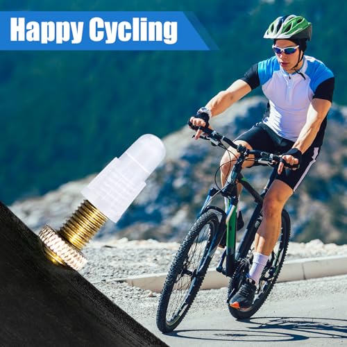 Plastic Presta Valve Caps for Bike Tires - Lightweight Dust Covers - Transparent