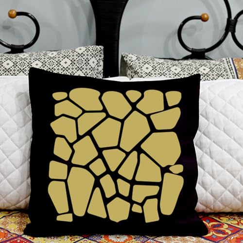 Stone Stencils for Painting on Wood,Floor Stencils for Painting Floors Tile, Reusable Plastic Template for DIY Home Decor 12" x 12"