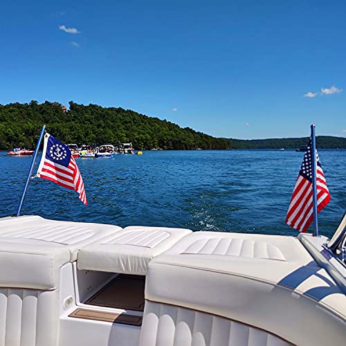 American Yacht Ensign Flag - 12x18 Inch Nautical Flag - Embroidered Stars & Sewn Stripes