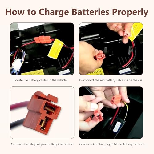 GnoTis 6V Battery Charger Kit for Kids Electric Ride-On Toys, Compatible with Minnie Mouse BMX X6 Wal-Mart