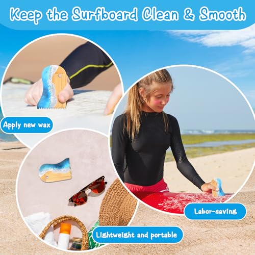Bamboo Surfboard Wax Comb - Durable Wax Scraper Removal Tool