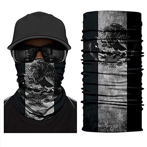 Blackout Mexico Flag Neck Gaiter - Multi-Use Face Scarf & Bandana