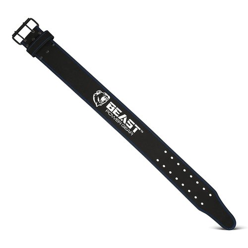 Beast Power Gear Weight Lifting Belt for Women & Men - Leather Power Belt with Back and Core Support for Weightlifting, Powerlifting, Strength Training, Squat and Deadlift Free Strap