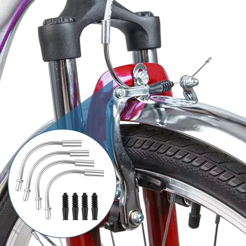 Bike V-Brake Noodle Cable Guide Set with Rubber Boots, 8-Piece Kit