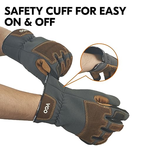 Vgo... 1-Pair Gardening Gloves Men, Safety Work Gloves, Puncture-proof, Thornproof, Touchscreen (SL7475)