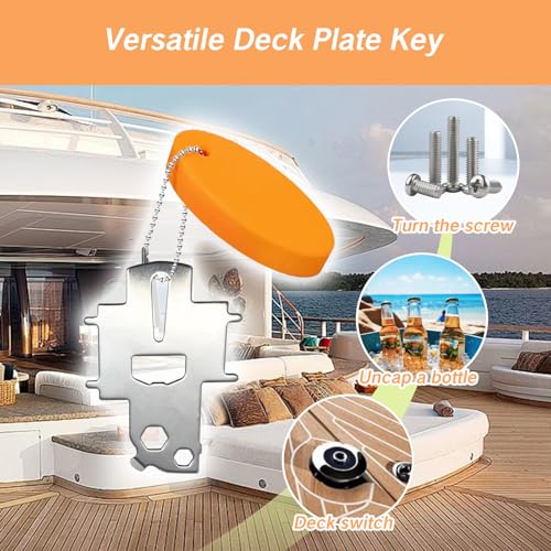Boat Gas Cap Key Tool - Stainless Steel 4-in-1 Multi Tool